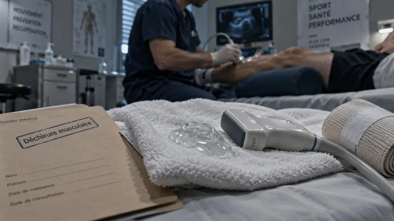 Déchirure musculaire : échographie en cabinet médical
