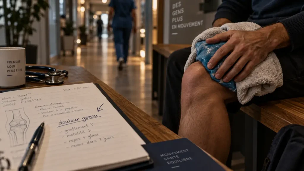 Douleur au genou : distinguer l’effort, l’inflammation et l’urgence