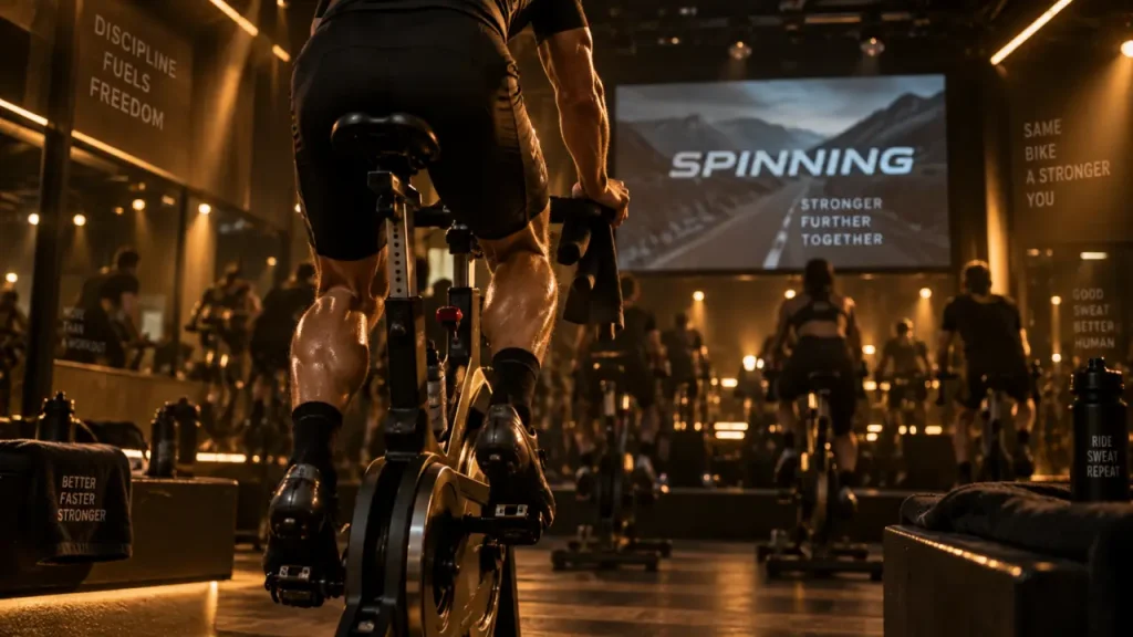 Le spinning règle l’intensité, le confort et la progression sur vélo d’intérieur